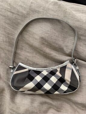 Burberry Gray Plaid Shoulder Bag - Women's Designer-Inspired Purse